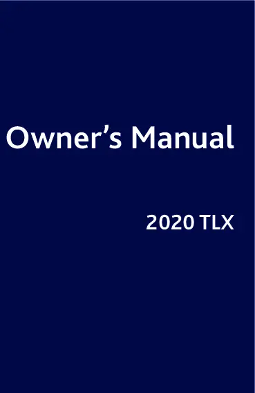 2020 Acura Tlx owners manual