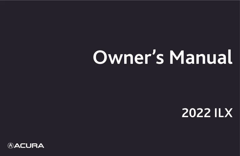 2022 Acura Ilx owners manual