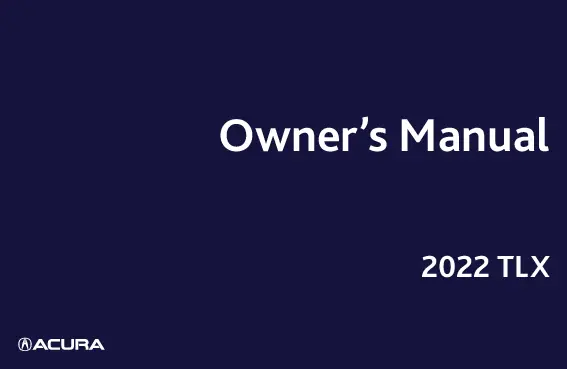 2022 Acura Tlx owners manual