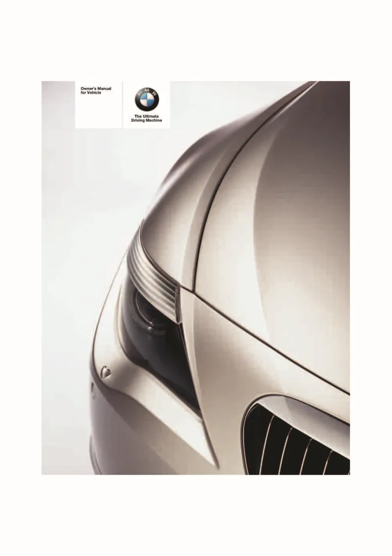 2004 BMW 6 Series owners manual