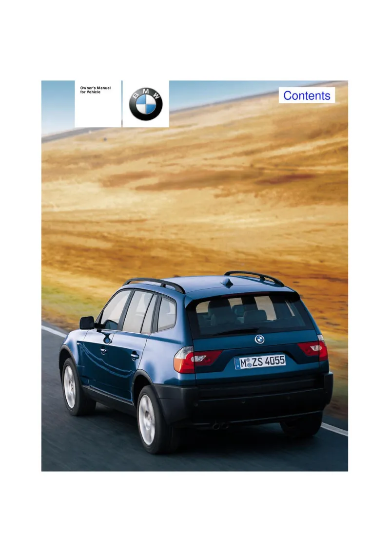 2004 BMW X3 owners manual