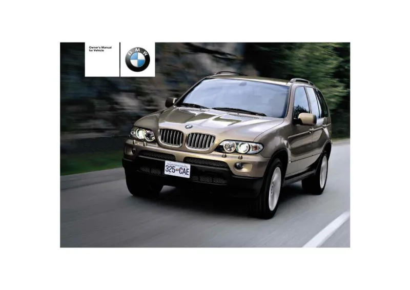 2004 BMW X5 owners manual