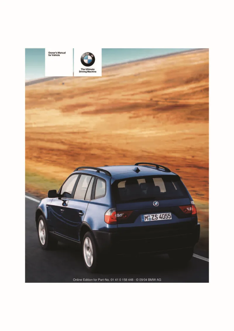 2005 BMW X3 owners manual