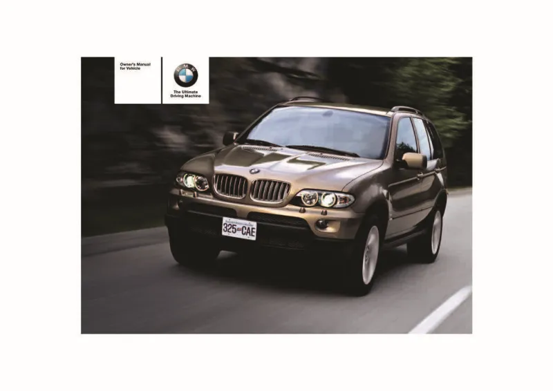 2005 BMW X5 owners manual