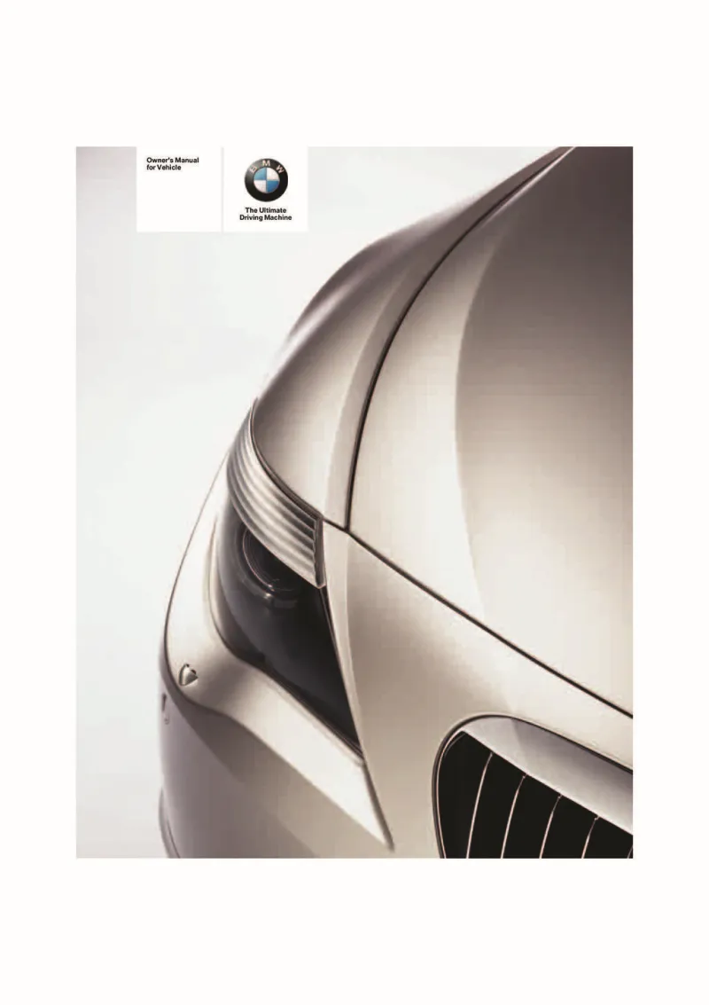 2006 BMW 6 Series owners manual