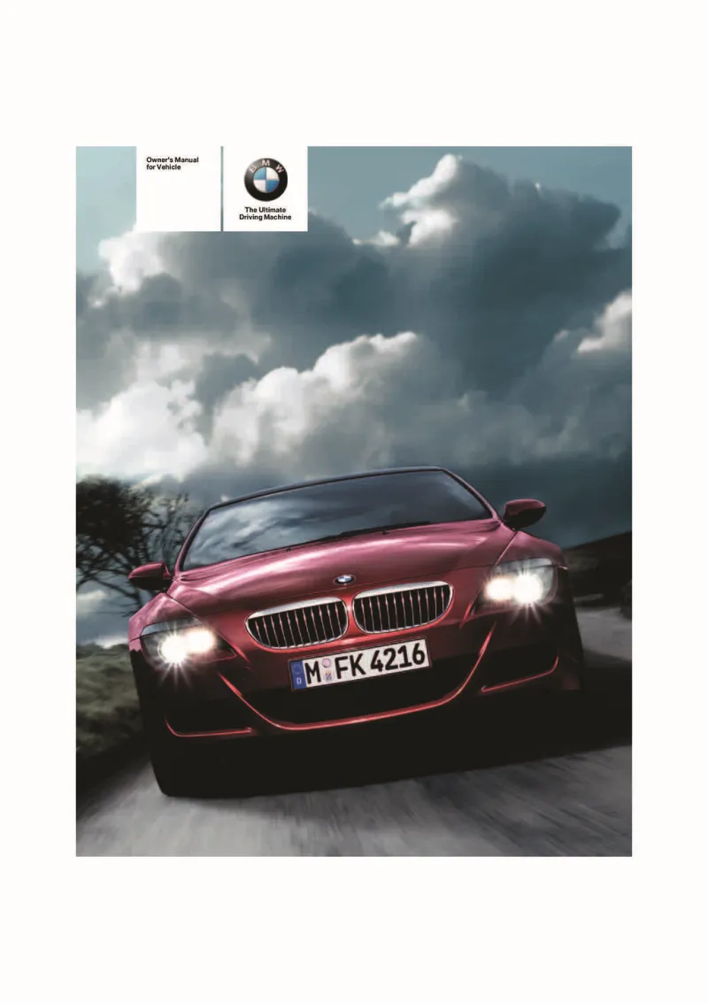 2006 BMW M6 owners manual
