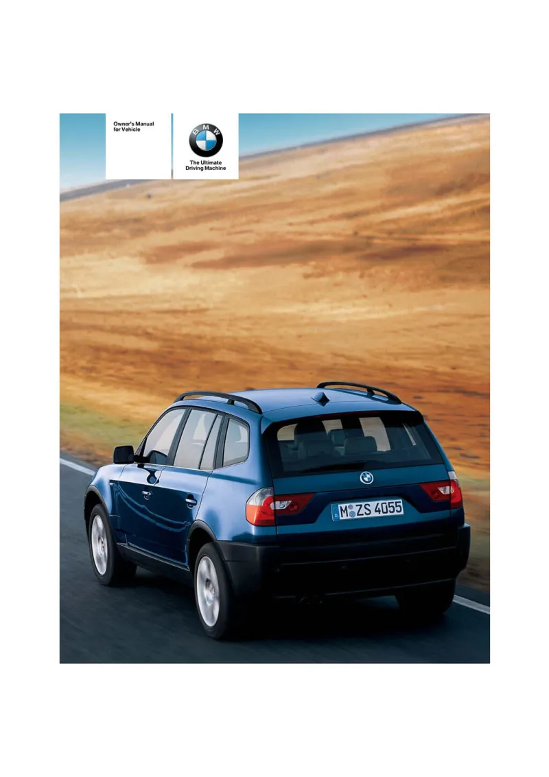 2006 BMW X3 owners manual