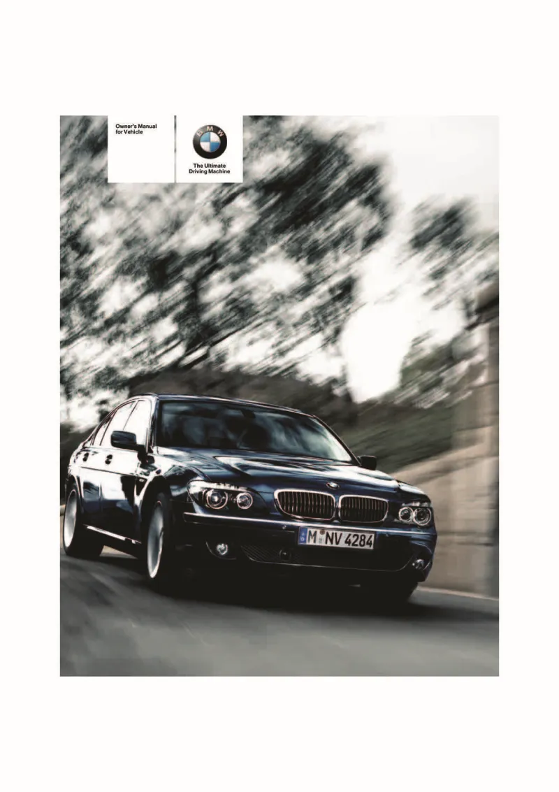 2007 BMW 7 Series owners manual