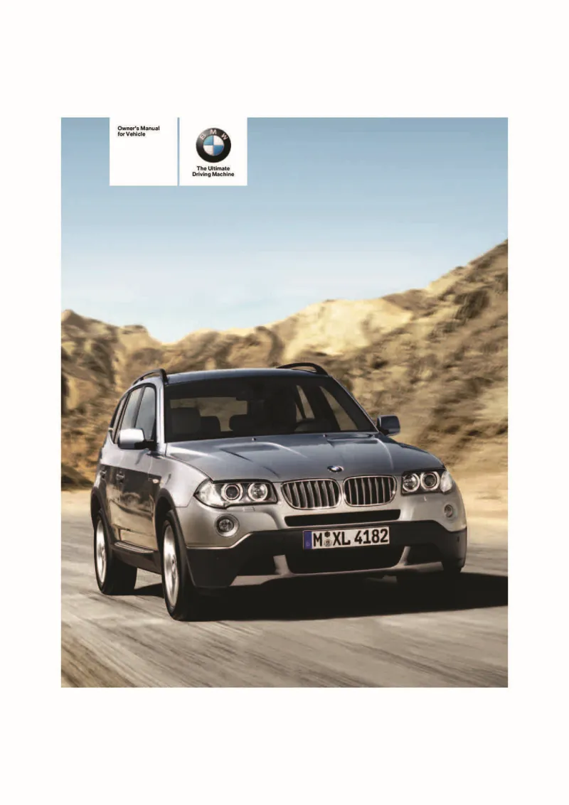 2007 BMW X3 owners manual