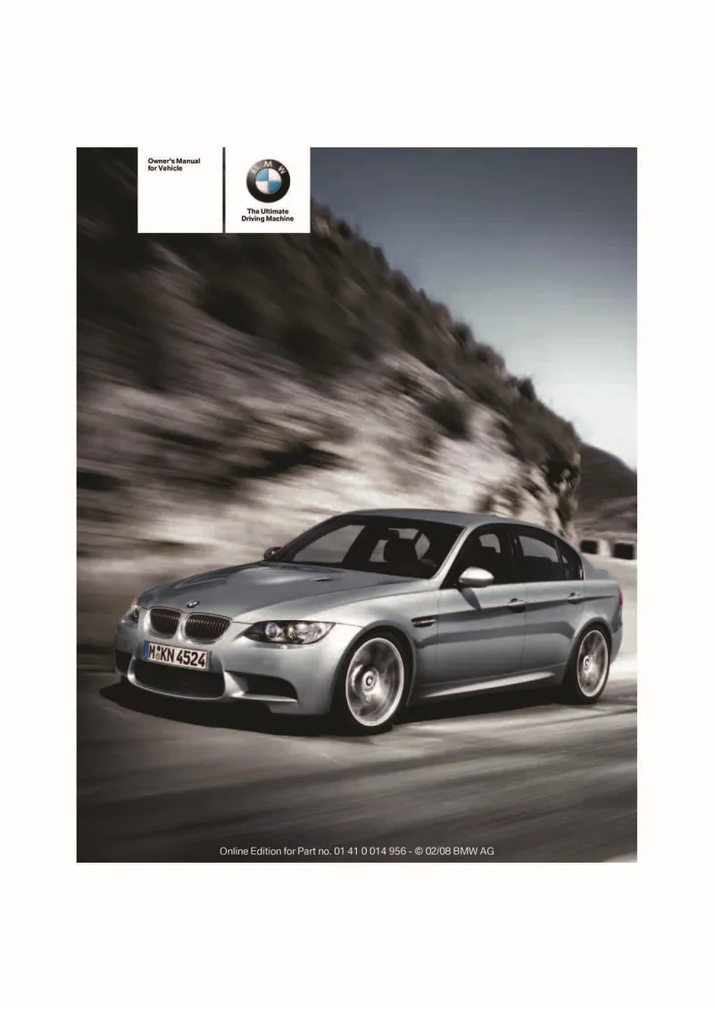 2008 BMW M3 owners manual