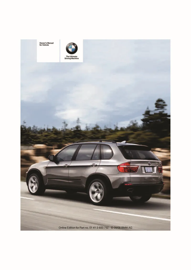 2008 BMW X5 owners manual