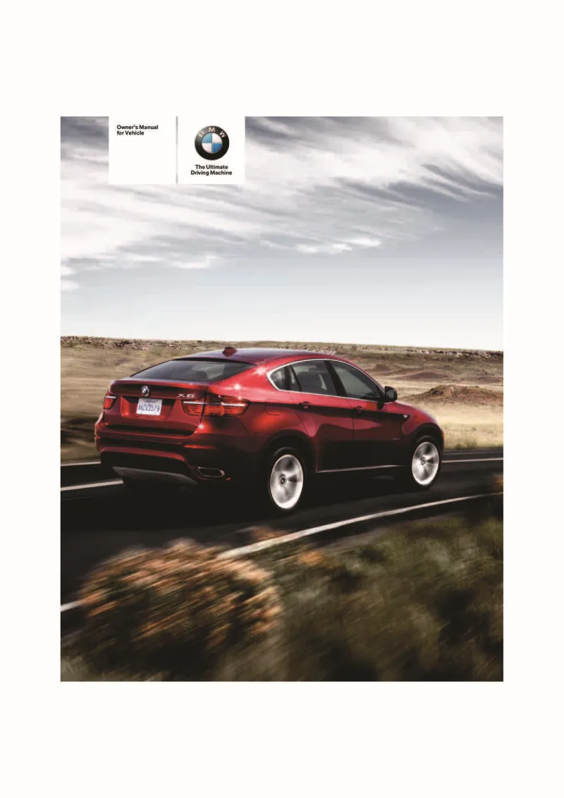 2008 BMW X6 owners manual