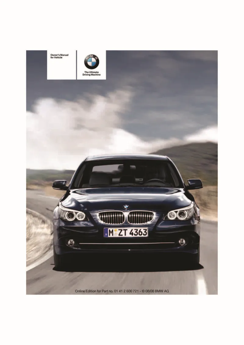 2009 BMW 5 Series owners manual