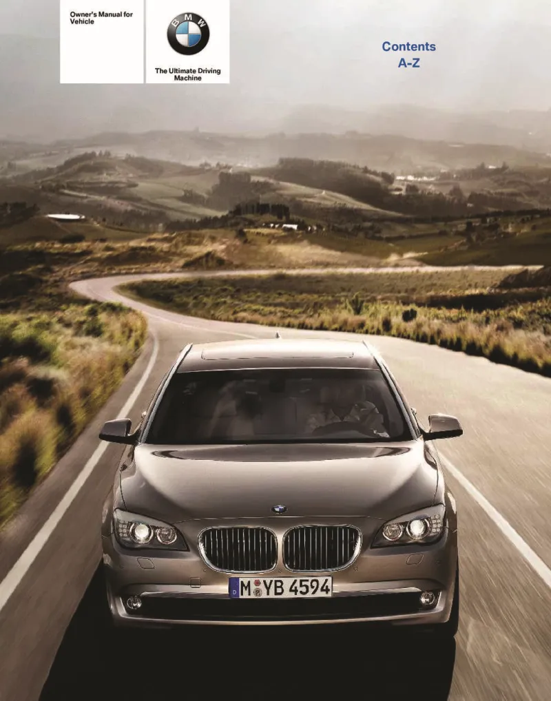2010 BMW 7 Series owners manual