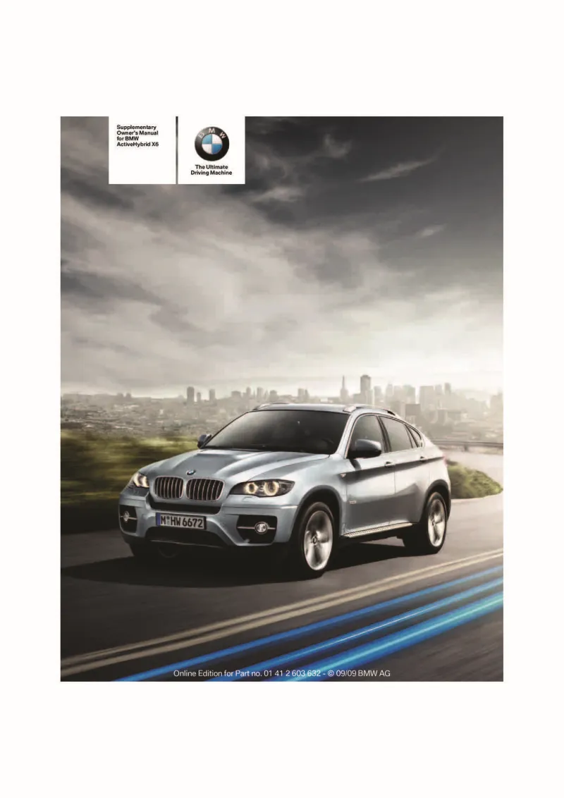 2010 BMW X6 owners manual