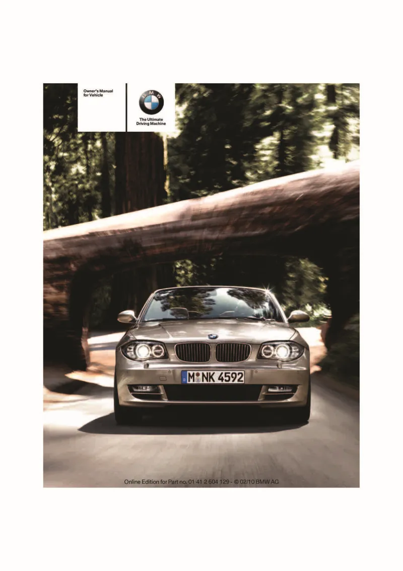 2011 BMW 1 Series owners manual