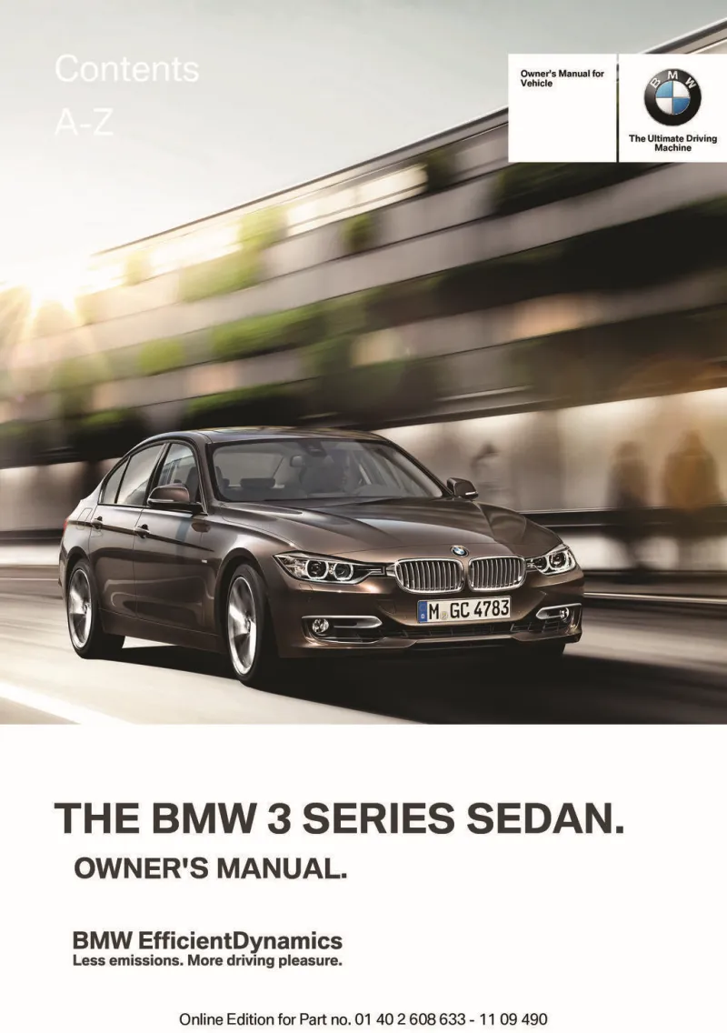 2011 BMW 3 Series owners manual