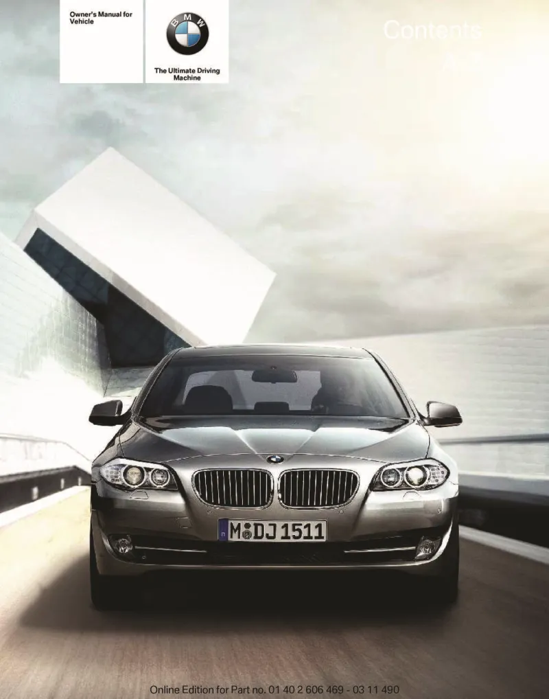 2011 BMW 5 Series owners manual