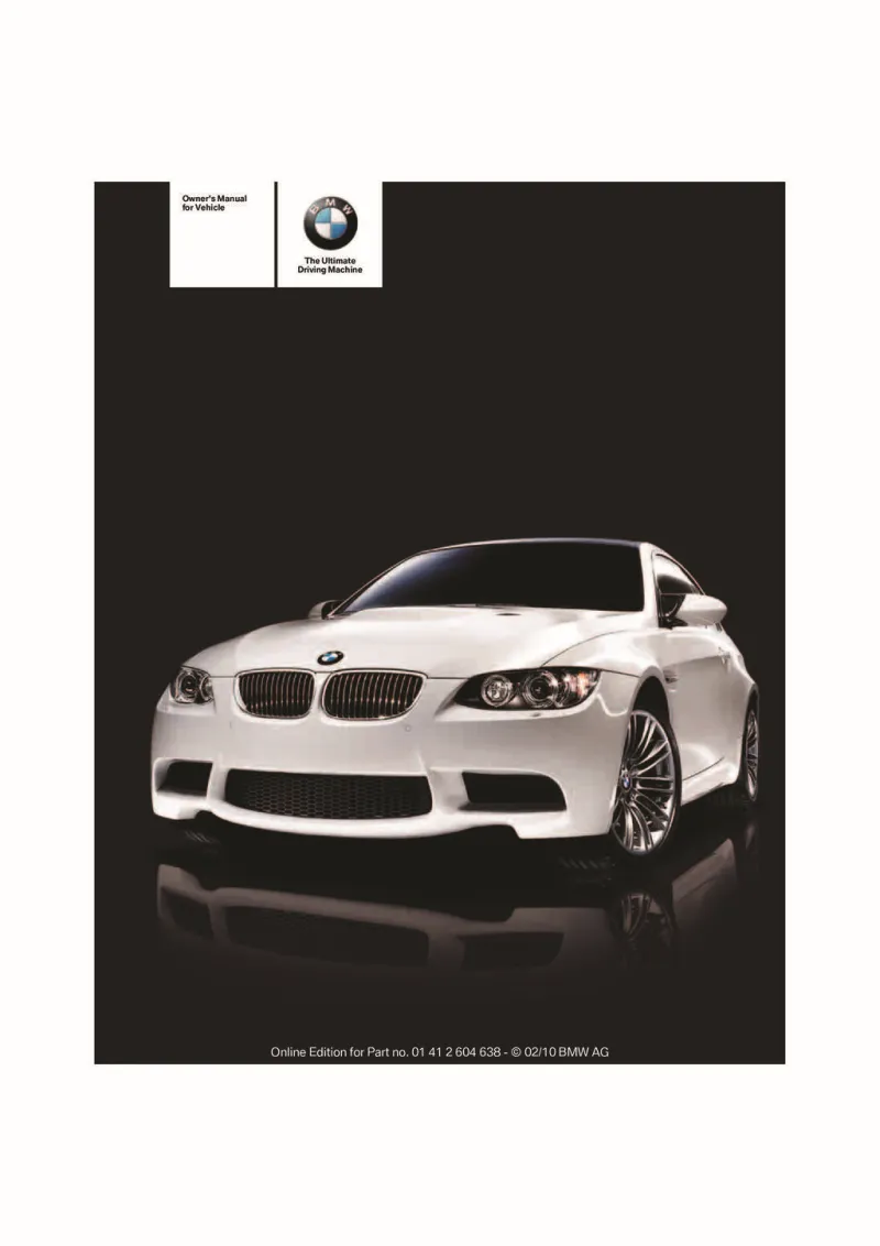 2011 BMW M3 owners manual