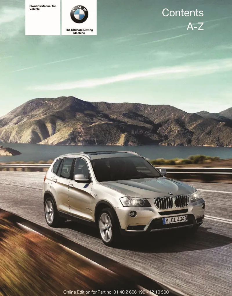 2011 BMW X3 owners manual