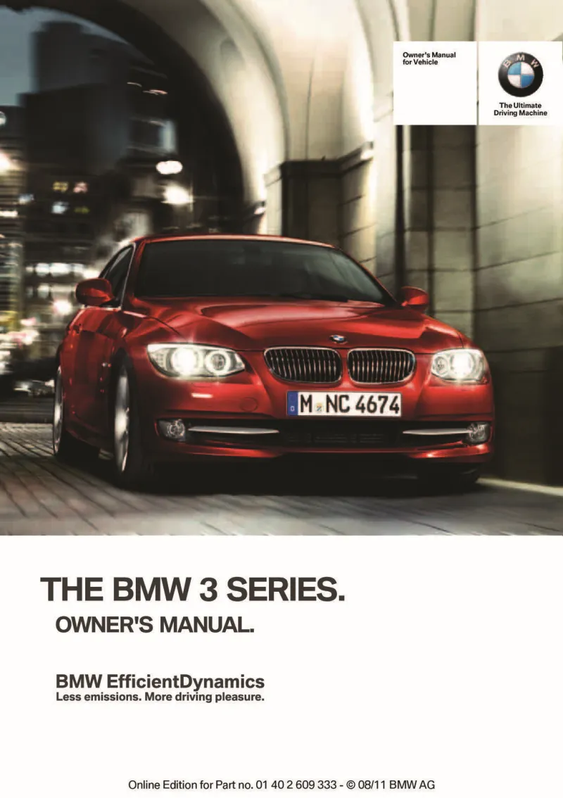 2012 BMW M3 owners manual