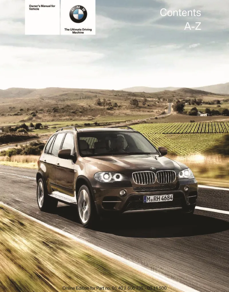 2012 BMW X5 owners manual