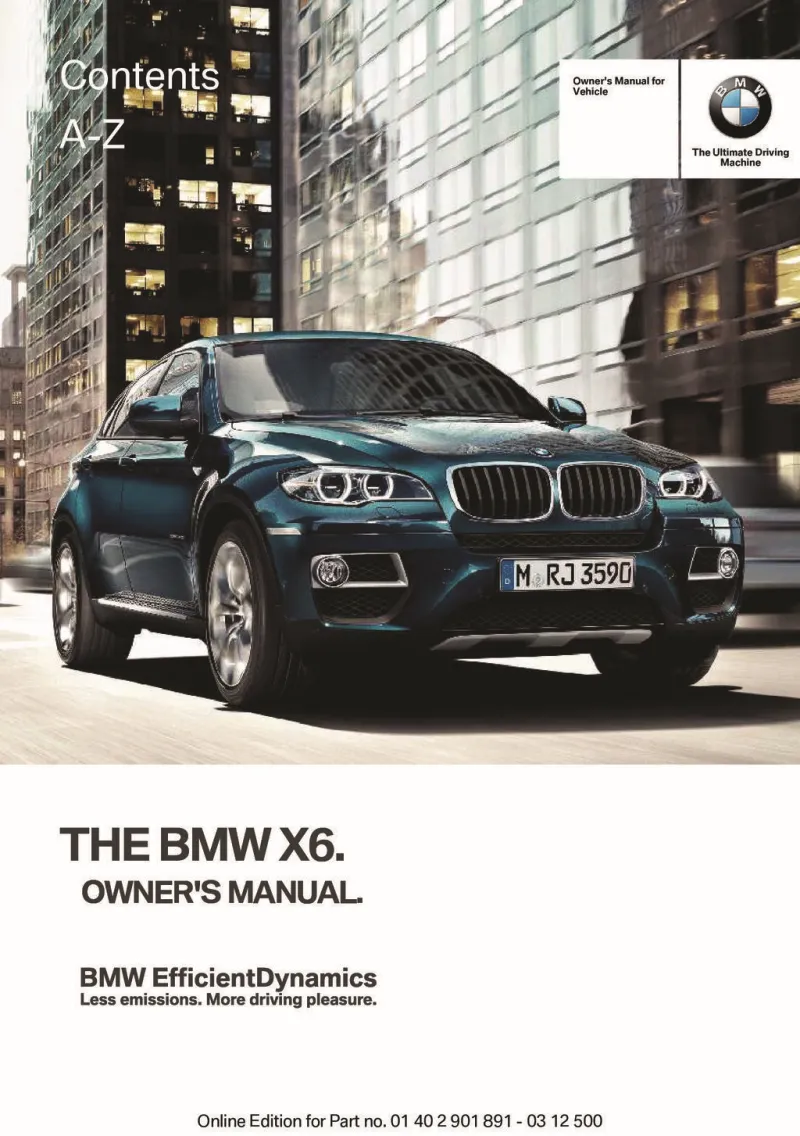 2013 BMW X6 owners manual