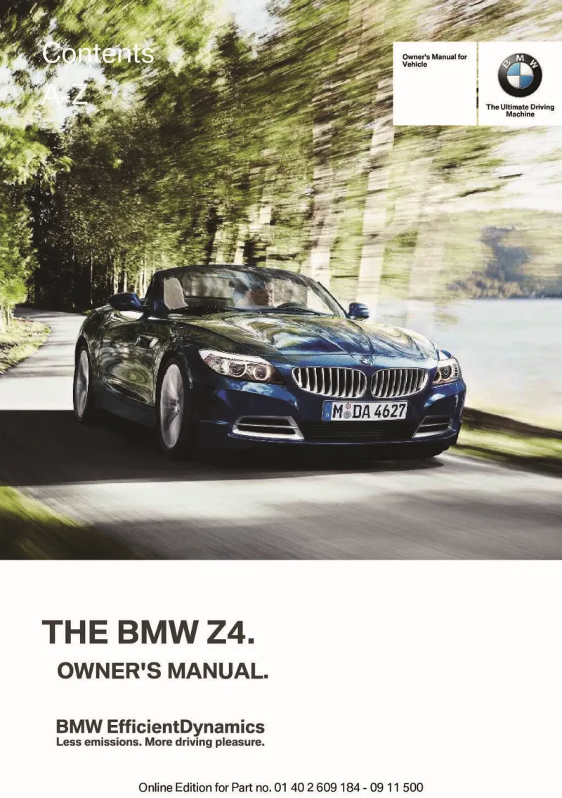 2013 BMW Z4 owners manual