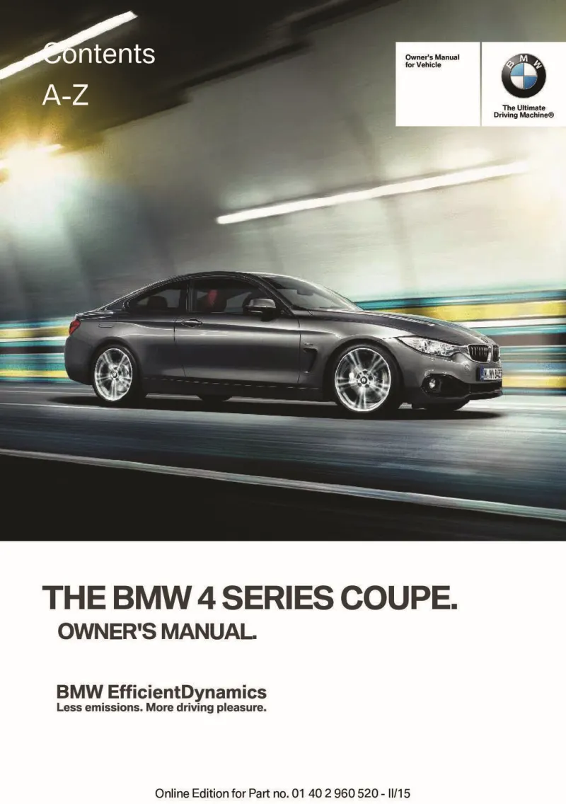 2016 BMW 4 Series owners manual