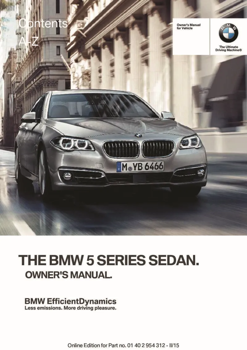 2016 BMW 5 Series owners manual