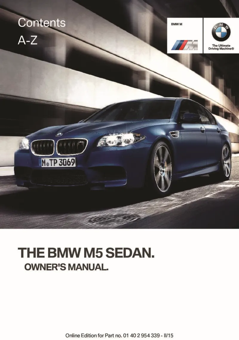 2016 BMW M5 owners manual