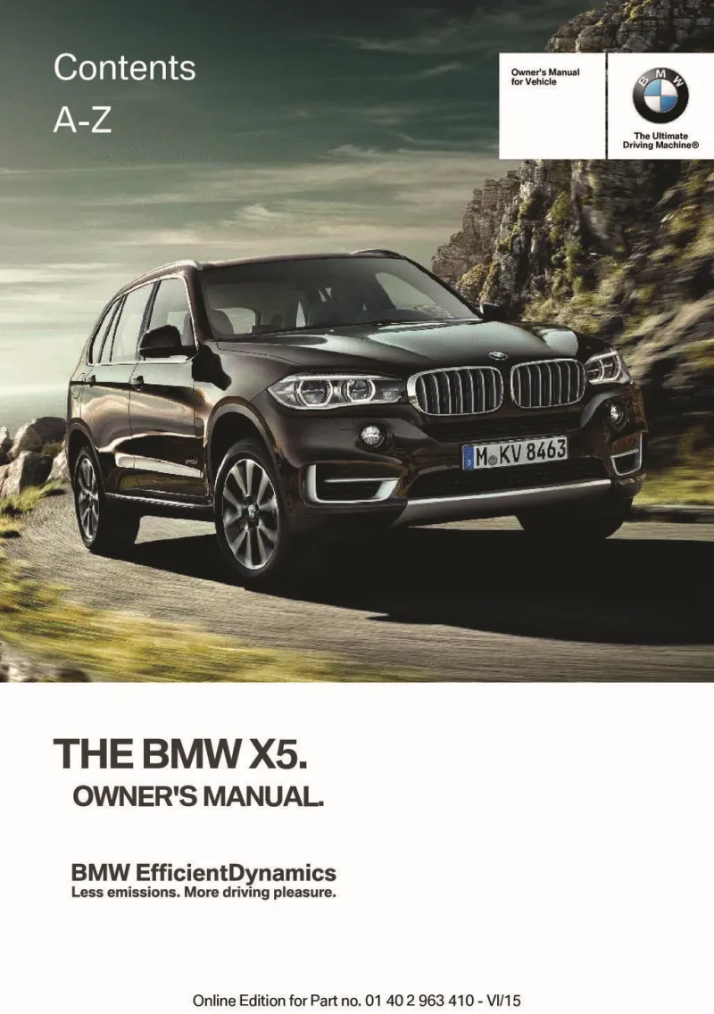 2016 BMW X5 owners manual