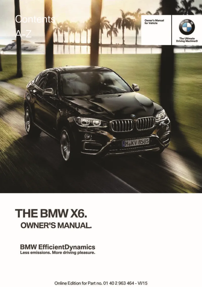 2016 BMW X6 owners manual