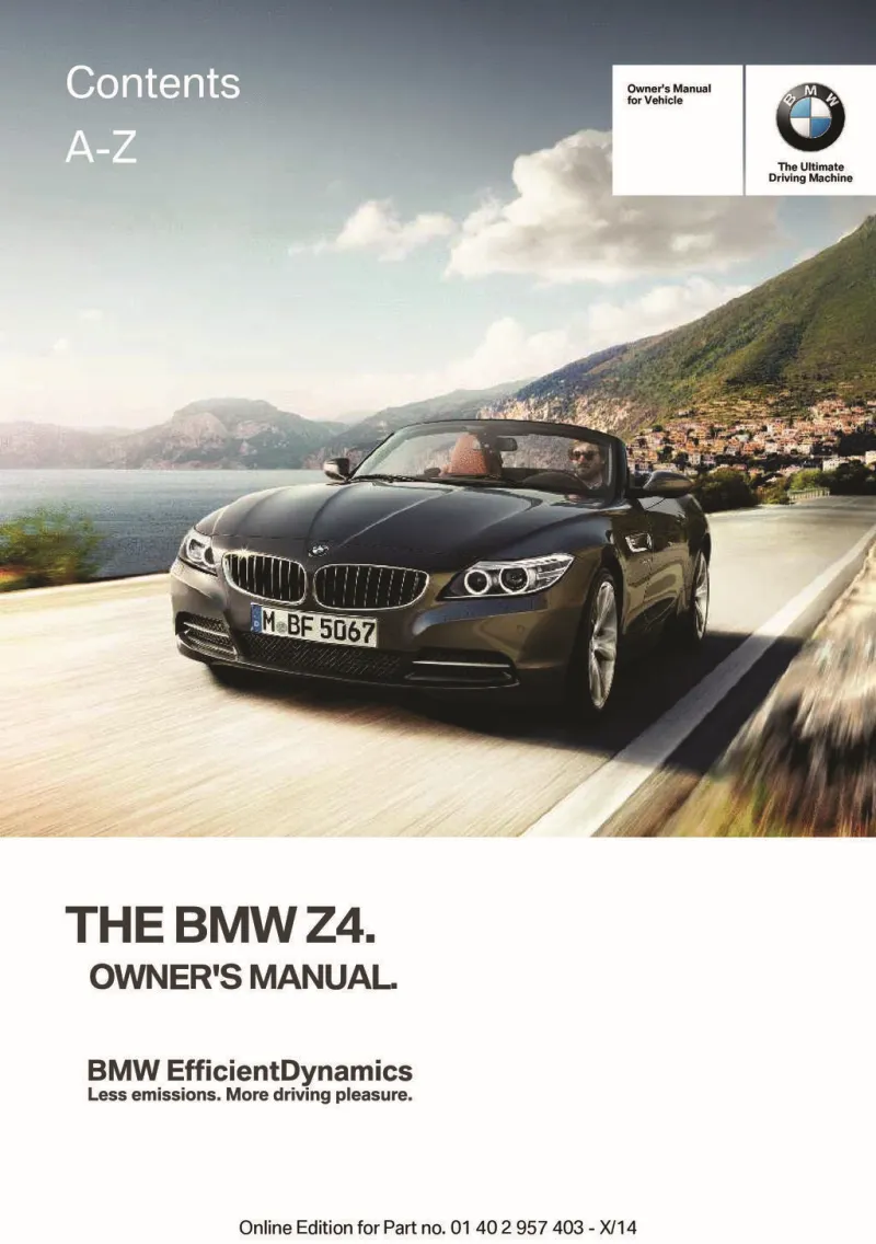2016 BMW Z4 owners manual