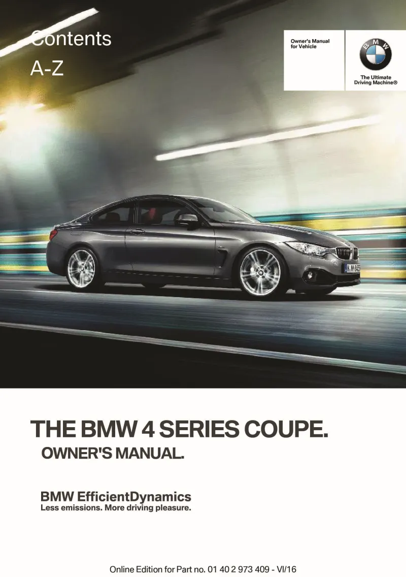2017 BMW 4 Series owners manual