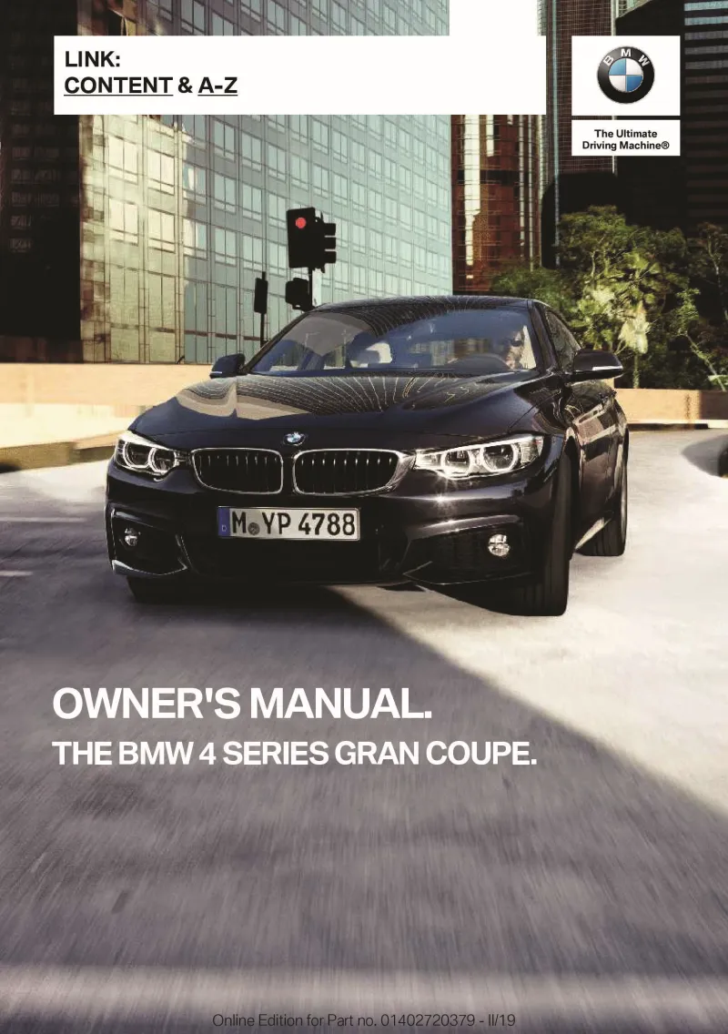 2020 BMW 4 Series owners manual