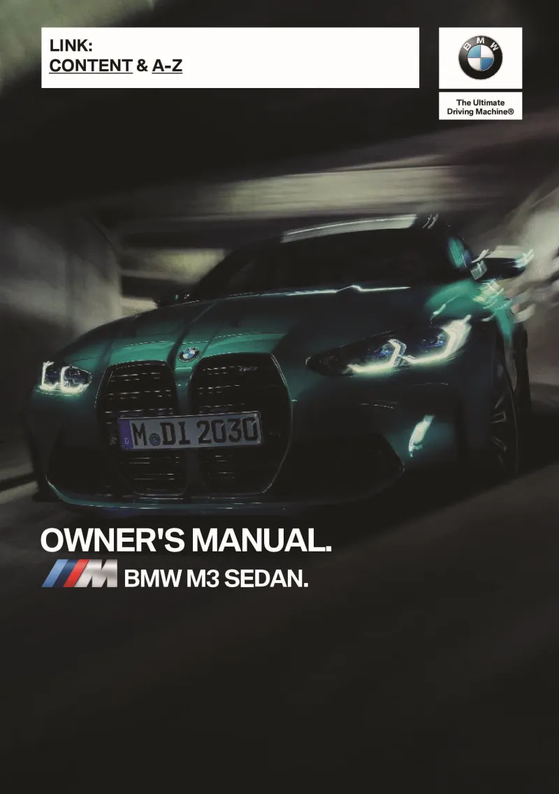 2022 BMW M3 owners manual