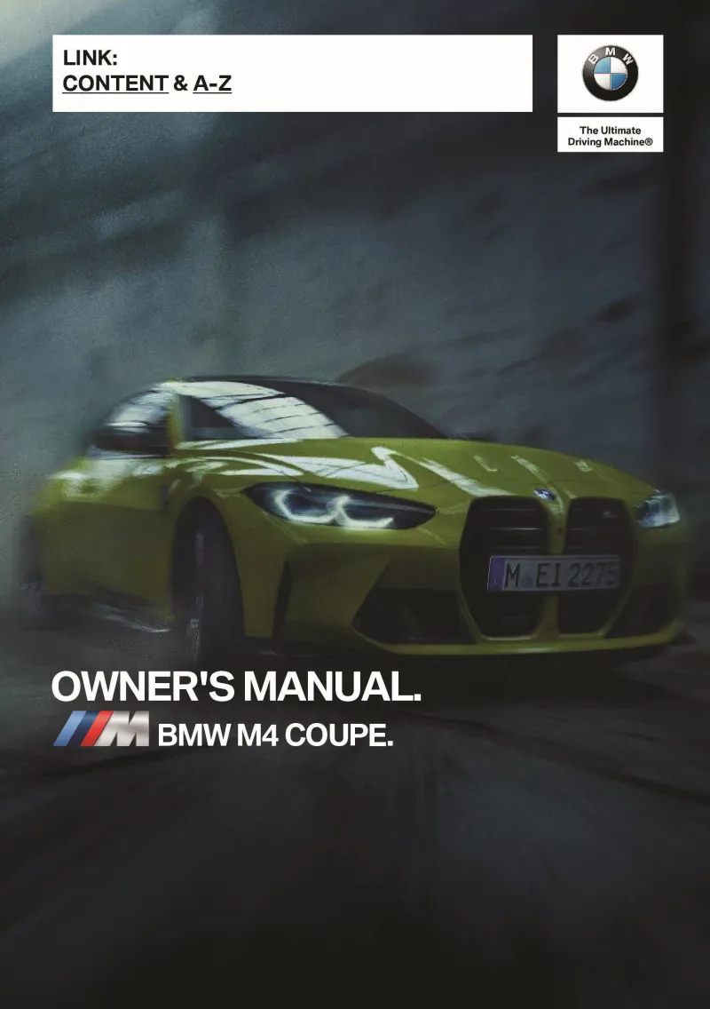 2022 BMW M4 owners manual