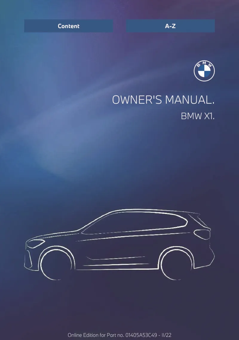 2022 BMW X1 owners manual