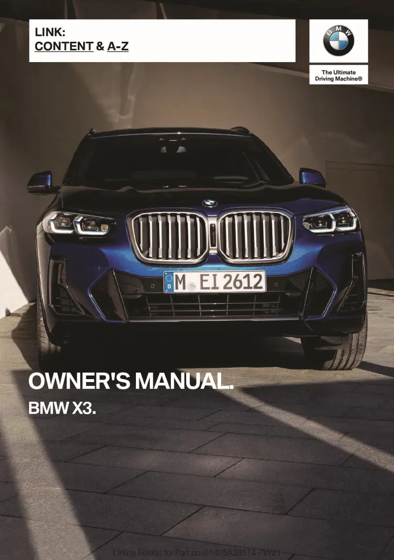 2022 BMW X3 owners manual