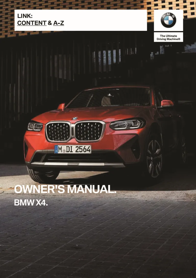 2022 BMW X4 owners manual