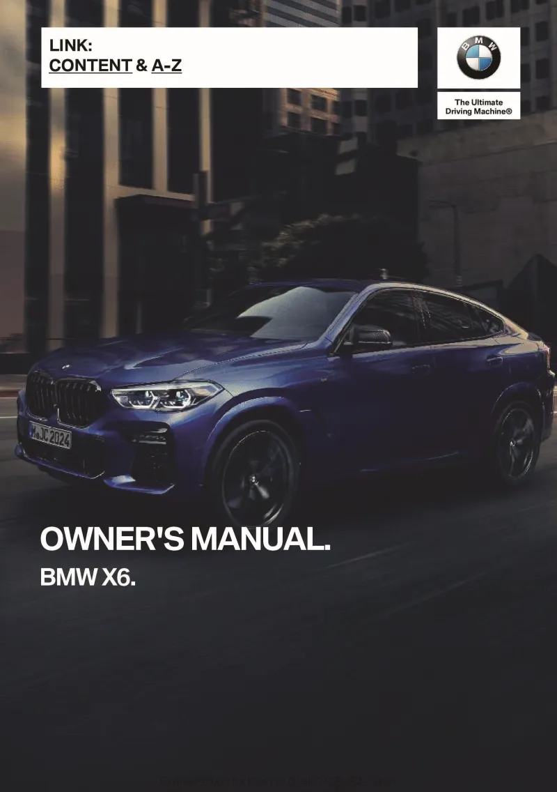2022 BMW X6 owners manual