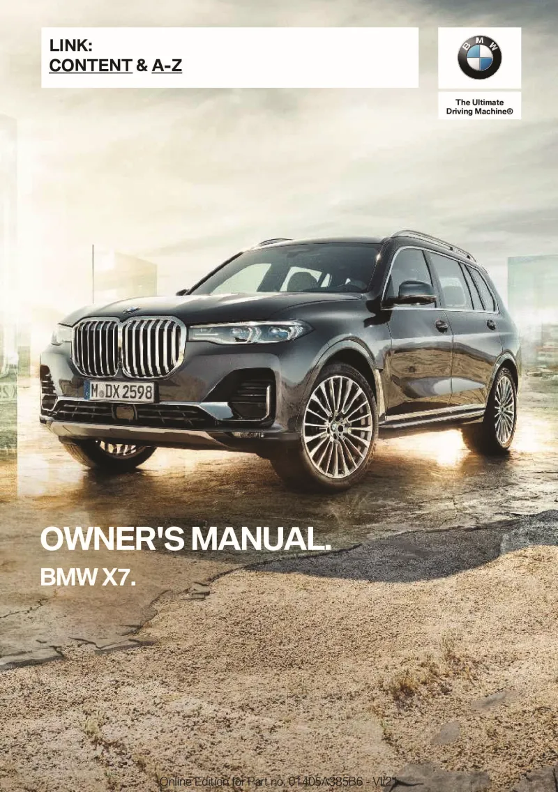 2022 BMW X7 owners manual
