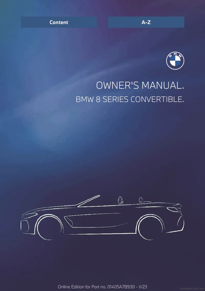 2024 BMW 8 Series owners manual