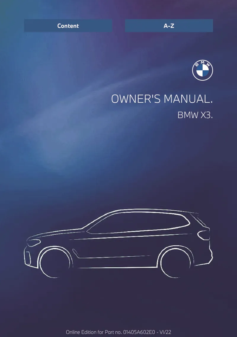 2024 BMW X3 owners manual free pdf