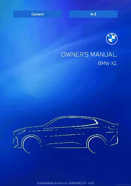 2024 BMW X2 owners manual