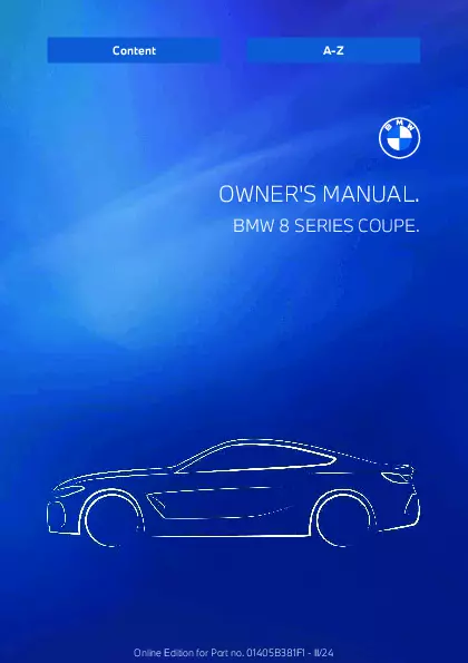 2025 BMW 8 Series owners manual