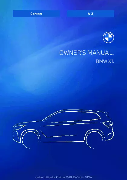 2025 BMW X1 owners manual