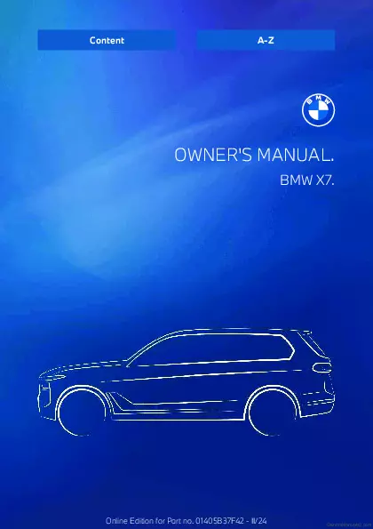 2025 BMW X7 owners manual