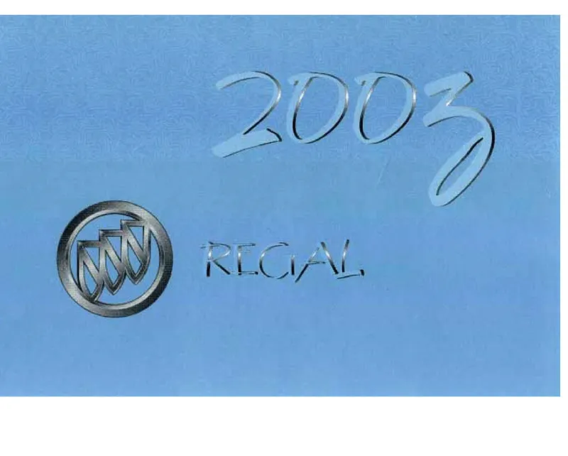 2003 Buick Regal owners manual